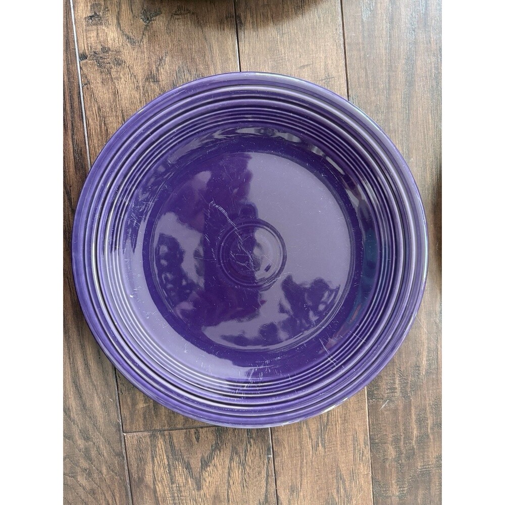 Lot Of 4 Vintage Fiestaware 10.5 Dinner Plate Yellow Orange Unmarked Purple - Picture 5 of 11